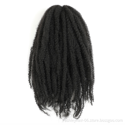 18 Inch 60G Cheap Afro Twist Kinky Hair Extension Marley Braid For Black Women